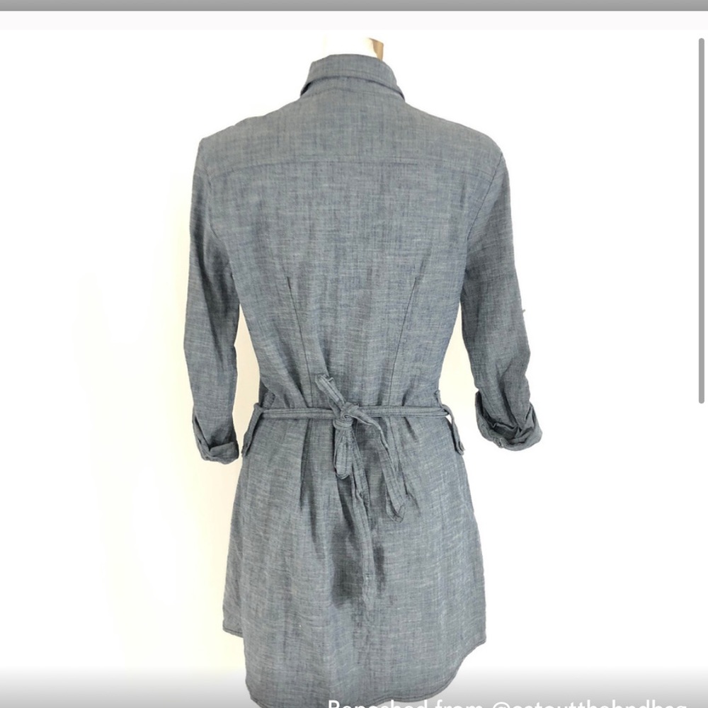 Fei Anthropologie Shirt Dress Button Down Chambray - Picture 2 of 5